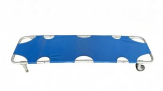 Civière d'urgence pliable en alliage d'aluminium avec roues