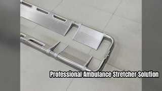 Civière de cuillère en alliage d'aluminium avec six planches, essentielle pour le traitement d'urgence et le sauvetage en cas d'incendie