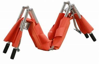 Civière escamotable portative d'alliage d'aluminium, transfert patient de secours