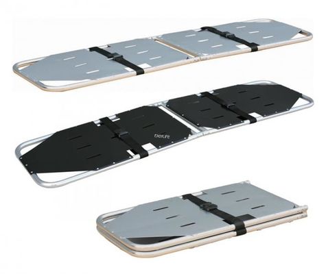Dispositif pliable en alliage d'aluminium pour le transport de patients atteints de lésions de la colonne vertébrale et lombaire