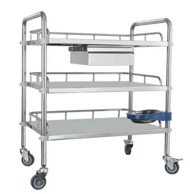 Un bon prix. Chariot d'appareils médicaux en acier inoxydable Chariot médical amovible Multifonctionnel en ligne