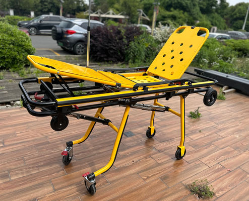 Dispositif d'ambulance de premier secours en alliage d'aluminium avec structure mécanique à jambe pliante et réglage de hauteur
