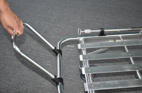 Chariot de sauvetage pliable à large bord en alliage d'aluminium à position basse