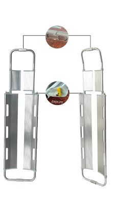 alliage d'aluminium de scoop de 2100mm de civière de transport médical d'ambulance