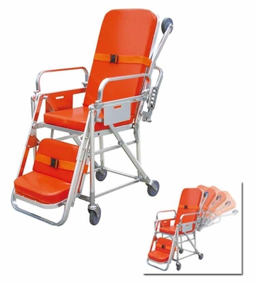 civière d'ambulance de 1.96M Self Loading Folding avec le fauteuil roulant, aluminium