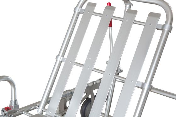 Civière se pliante de chargement médicale d'ambulance de secours avec la balustrade d'alliage d'aluminium