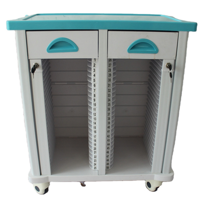 Un bon prix. 680MM 40CM Chariot d'équipement médical ABS Chariot médical d'hôpital Chariot de dossier manuel en ligne