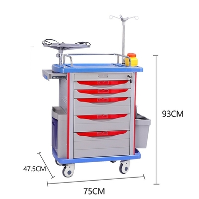 Un bon prix. Chariot à chariot de fourniture médicale d'anesthésie de 190CM sur l'ABS de roues en plastique en ligne