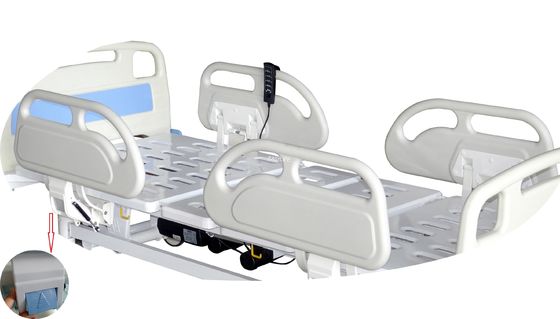 Plein lit d'hôpital électrique de 215MM avec le matelas de la meilleure qualité de mousse et pleins rails