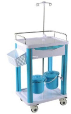 Clinique chirurgicale de drogue de docteur Medical Crash Cart de soins d'hôpital 92CM de haute qualité de 750MM hôpital de 2 couches