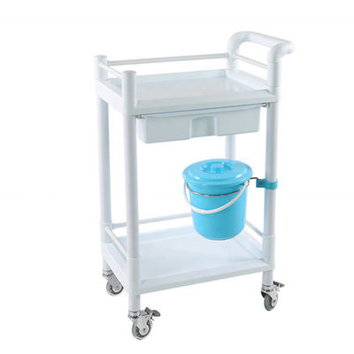 Clinique chirurgicale de drogue de docteur Medical Crash Cart de soins d'hôpital 92CM de haute qualité de 750MM hôpital de 2 couches