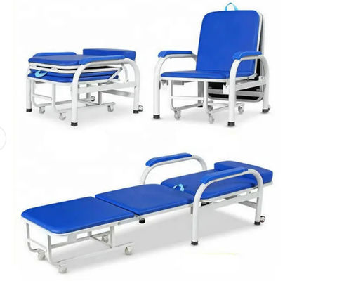 Chaise d'accompagnement médical pliable d'hôpital Lit de soins infirmiers pour personnes âgées