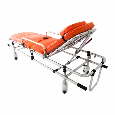 Un bon prix. L'allumage d'aluminium pliable à double tube en position basse, fauteuil d'ambulance de secours d'urgence, réglage du dos en ligne