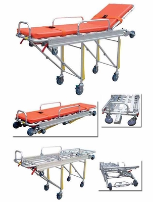 Un bon prix. Hôpital Médical Trolley patient réglable alliage d'aluminium sauvetage d'urgence pliable transfert de patient Ambulance de transport en ligne