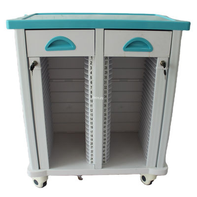 680MM 40CM Chariot d'équipement médical ABS Chariot médical d'hôpital Chariot de dossier manuel