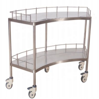 Chariot médical à acier inoxydable d'instrument chirurgical des meubles 45CMHospital de 1400MM avec le tiroir et la roue